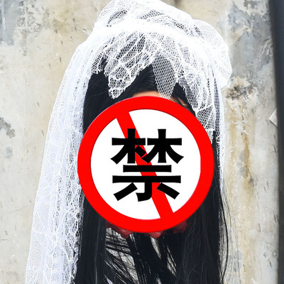 万圣节鬼头挂件装饰新娘假人头场景布置鬼屋密室逃脱吊头挂饰道具