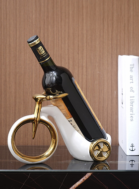 创意酒架摆d件红酒架餐桌电视柜样板间家居装饰品玻璃收纳柜置物