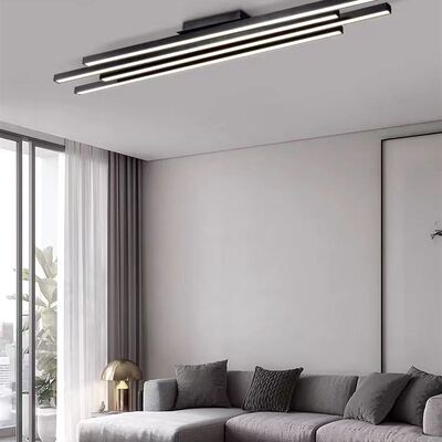 北欧极简客厅吸顶灯2023年新款现代简约大气无主灯照明led长条灯