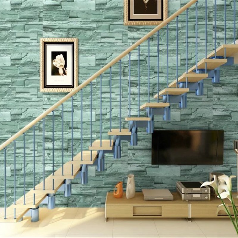 1.2米宽3d立体墙贴加厚防水防霉奶茶店M铺背景墙贴砖纹自贴墙纸