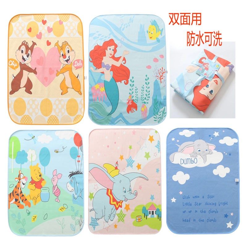 日系三层纯棉竹纤维婴幼儿防水隔尿床垫宝宝可洗隔尿垫透气生理垫