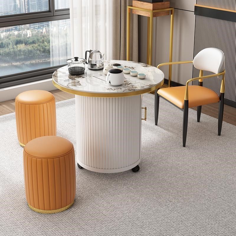 轻奢岩板阳台茶桌椅组合可移动小型家用泡茶台现代简约圆形喝茶桌,住宅家具,家用茶台/茶桌,淘宝优惠券,粉丝福利购,淘宝优惠卷