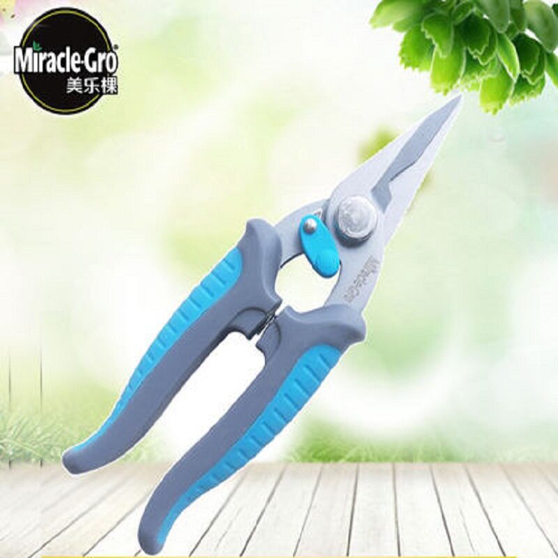 美乐棵园艺不锈钢修枝剪直剪花剪修果剪蔬果剪刀园林剪枝剪刀
