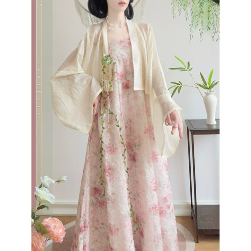 法门寺披衫吊带裙日常春夏套装女
