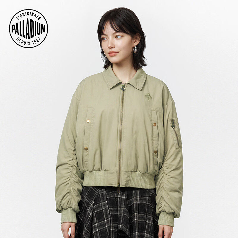 PALLADIUM帕拉丁上装复古休闲飞行员棉服女款棒球夹克外套1914830