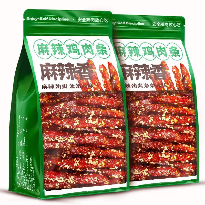滇二娃麻辣鸡肉条耐嚼辣味鸡胸肉图片