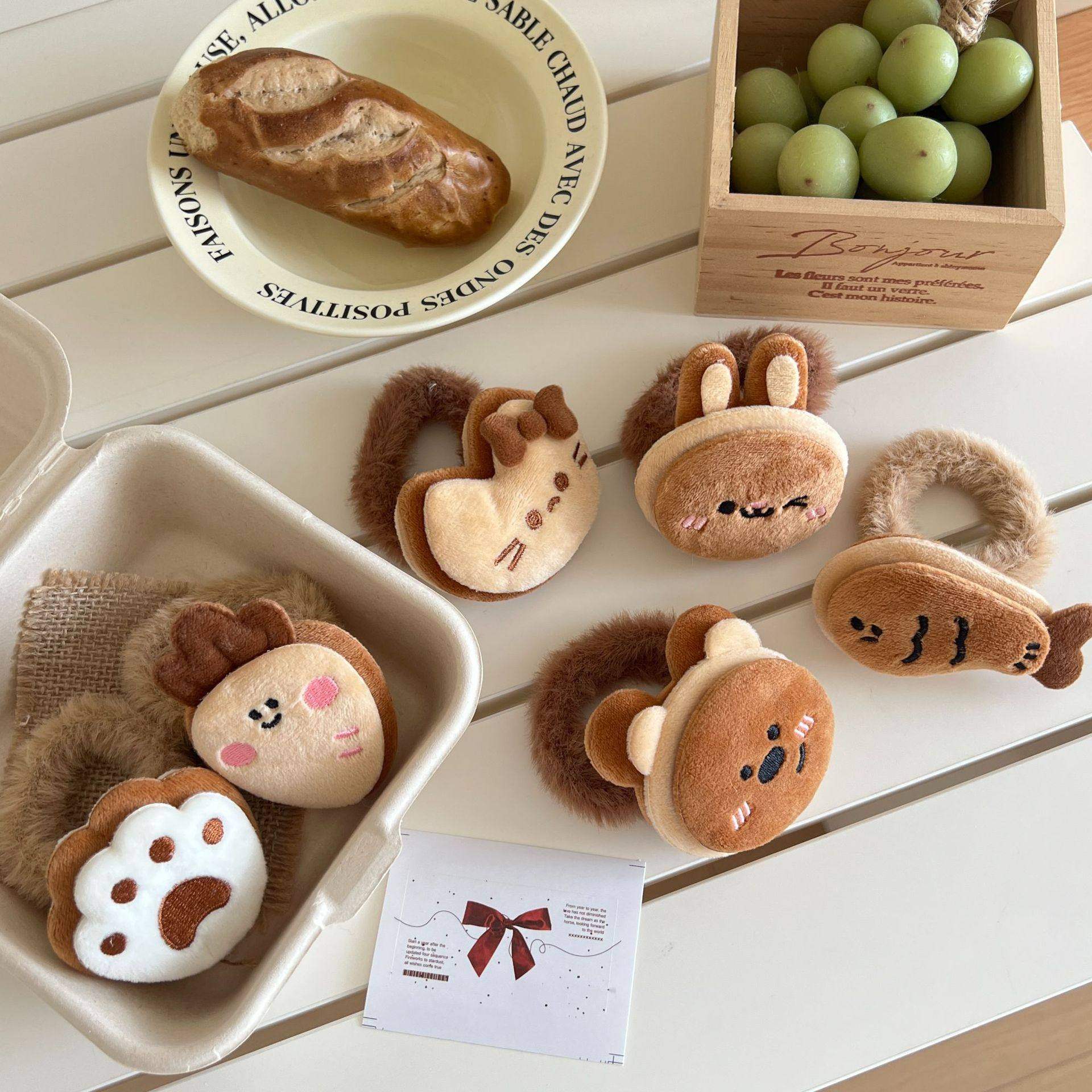 可爱奶咖色小猫小鱼公仔发圈创意烤饼干动物头绳少女心百搭发绳新,饰品/流行首饰/时尚饰品新,发饰,淘宝优惠券,粉丝福利购,淘宝优惠卷