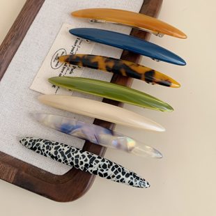 小众色一字夹马尾扣夹子半扎发弹簧夹博主横夹发卡女发夹发饰头饰