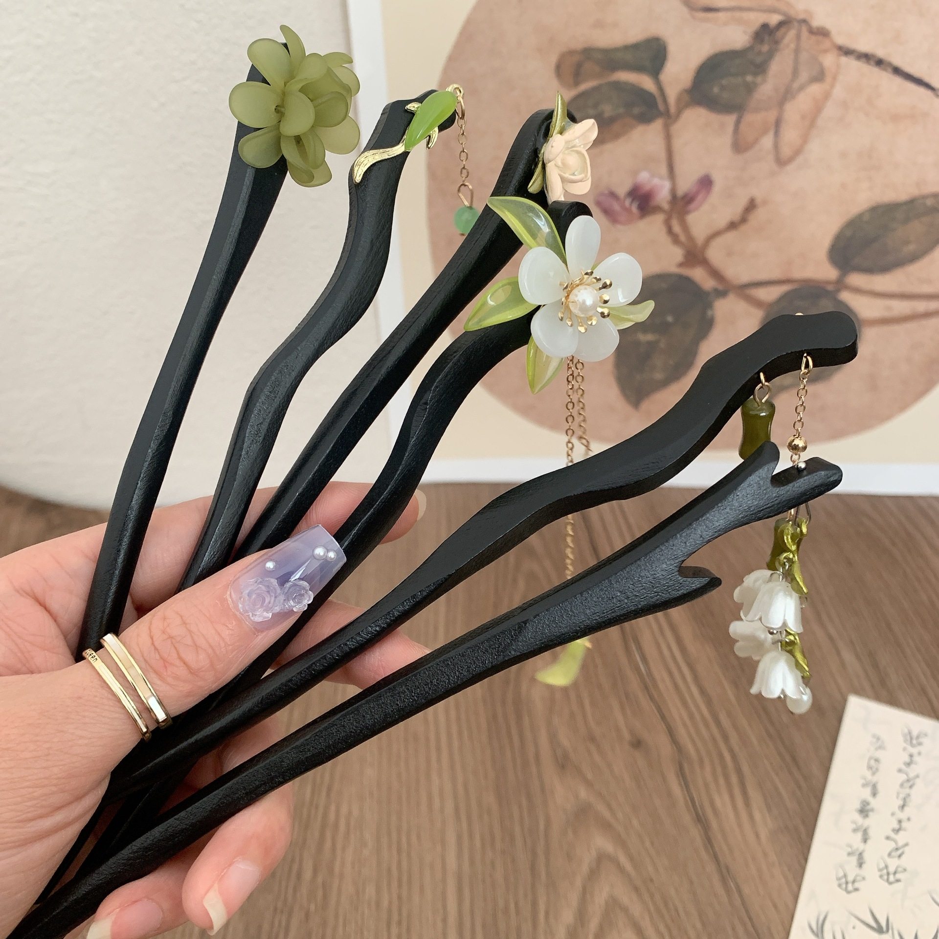 古风流苏旗袍盘发发簪女汉服头饰发钗气质中式国风步摇簪子高级感