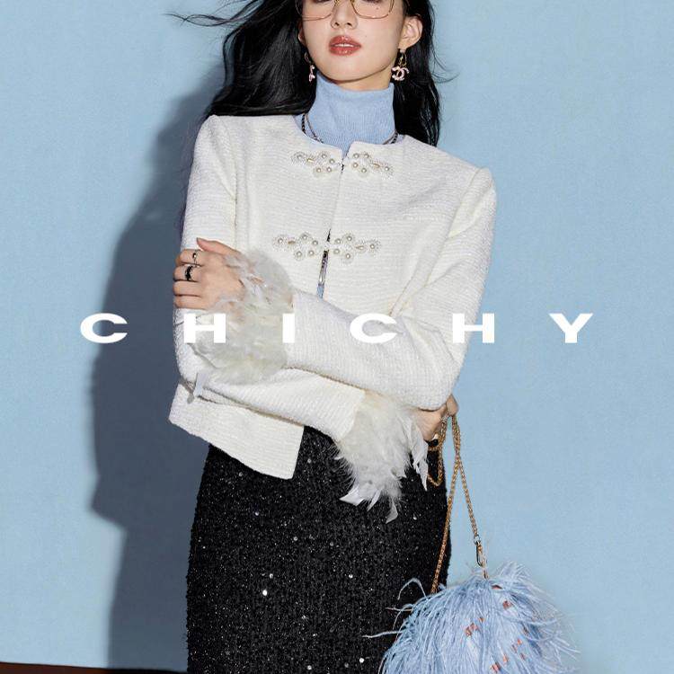 【七七酱直播间】CHICHY白短外套