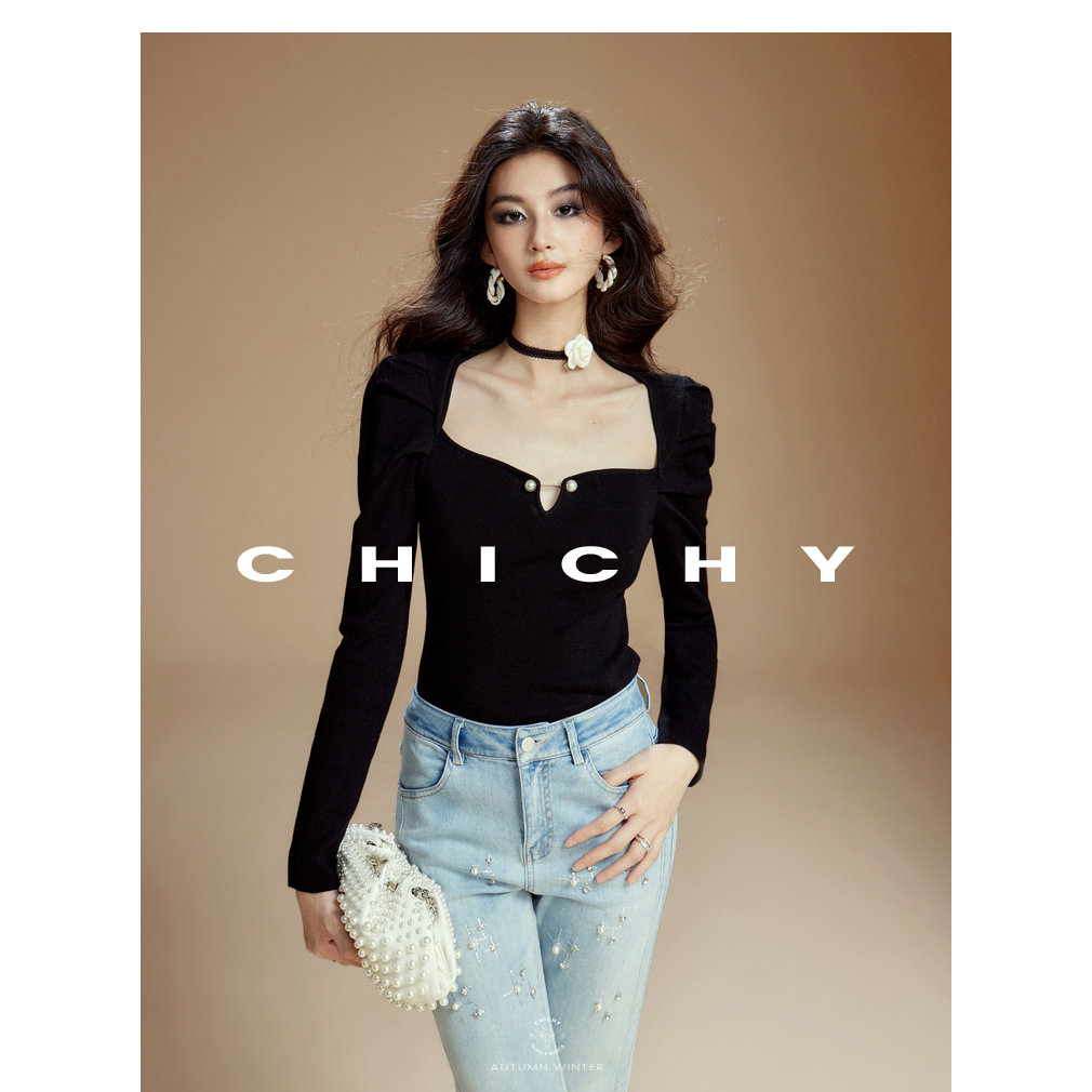 【薇薇专享】CHICHY名媛风高级感针织衫女CW0D005241