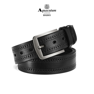 皮带礼盒 头层牛皮合金扣头男士 Aquascutum雅格狮丹 1851百年品牌