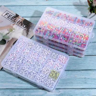 Glass Seed Letter Beads Set Box For Bracelet Jewelry Making