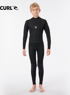 澳洲RIPCURL灵巧系列儿童湿衣3/2mm背部拉链保暖速干专业冲浪服