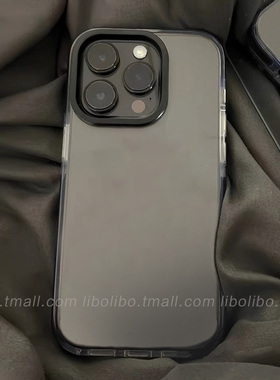 哩卜哩卜简约透明壳适用苹果16手机壳iPhone17pro新款14promax黑边13套11pro全包plus软壳phone cases防摔12