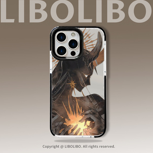 哩卜哩卜暗黑恶魔微笑适用iPhone16 xr苹果14promax全包11 17promax手机壳15pro黑边13mini软12防摔xsmax个性