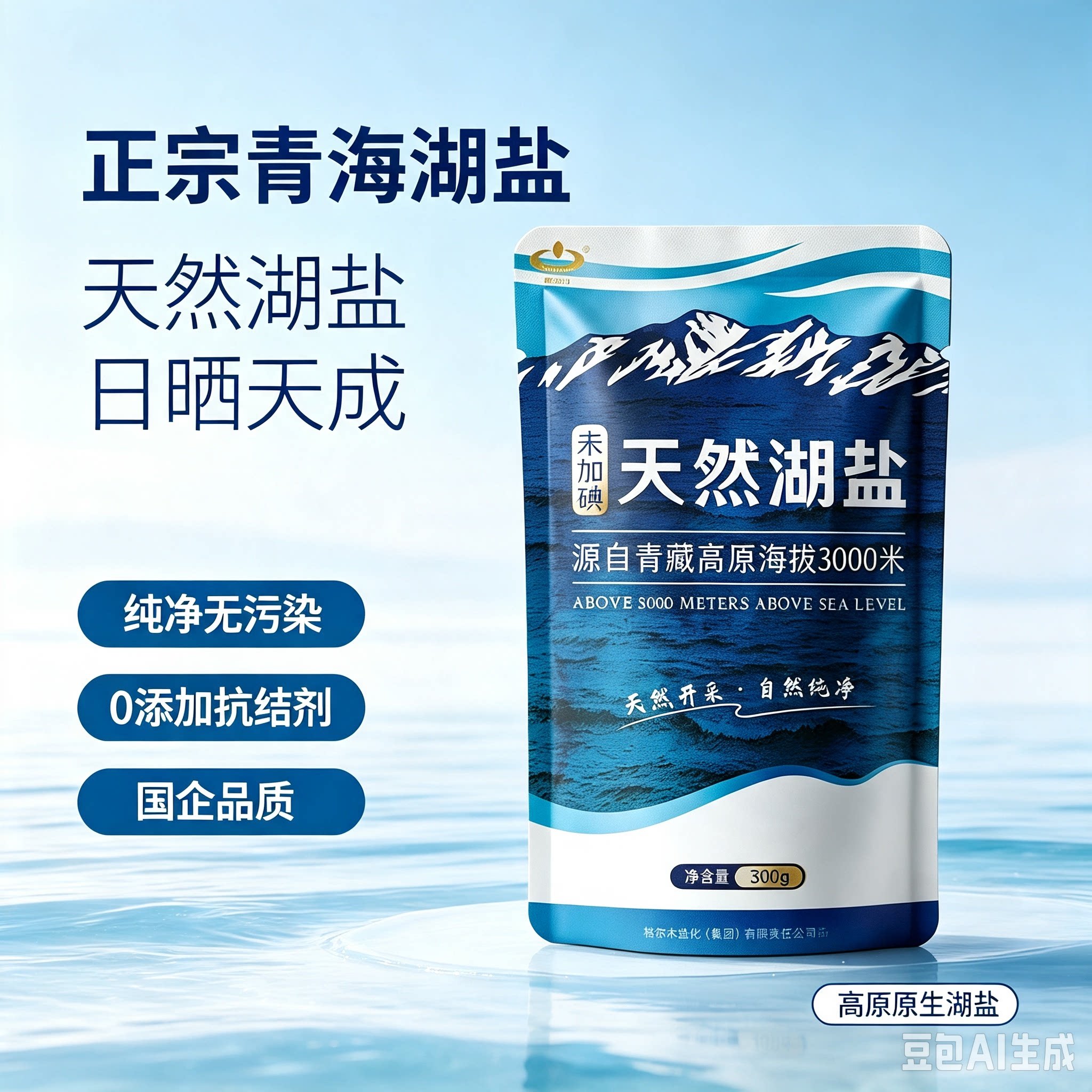察尔汗青海天然湖盐未加碘家用藏青盐无碘盐食盐甲状腺专用无典盐