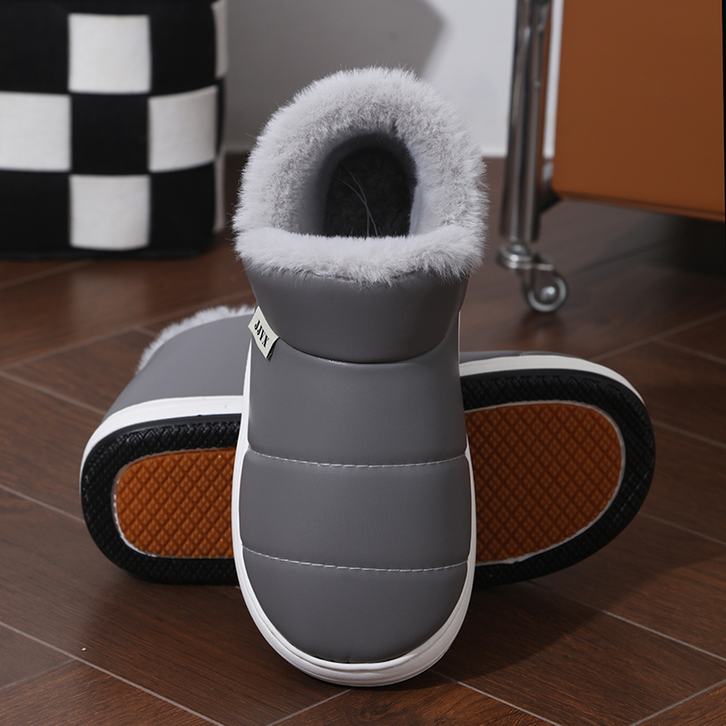 熊猫牛牛全包跟防滑外穿棉拖鞋