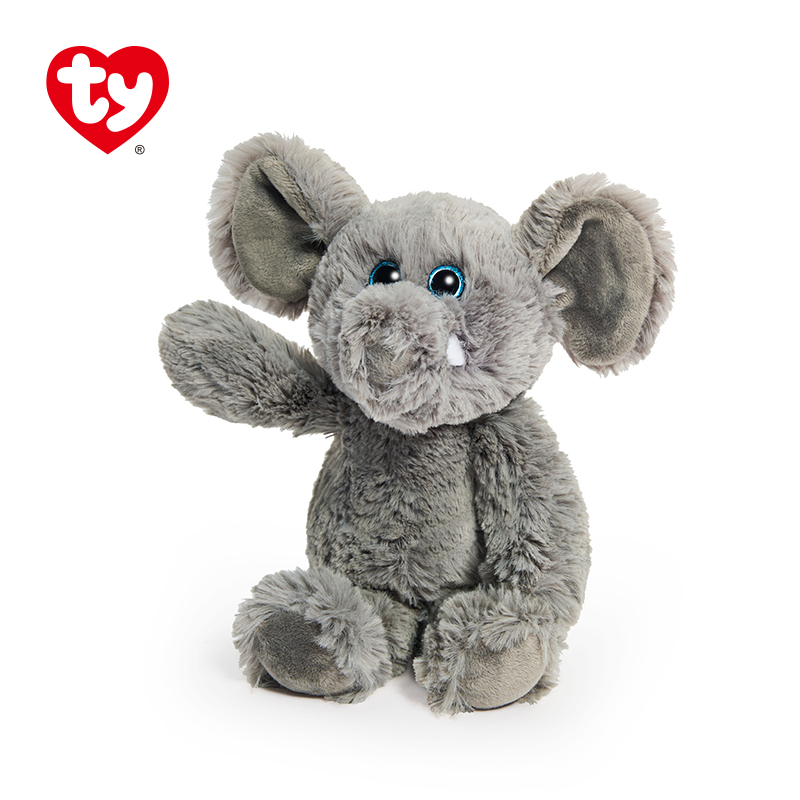 美国Ty毛绒玩具灰象艾拉玩偶公仔安抚陪伴