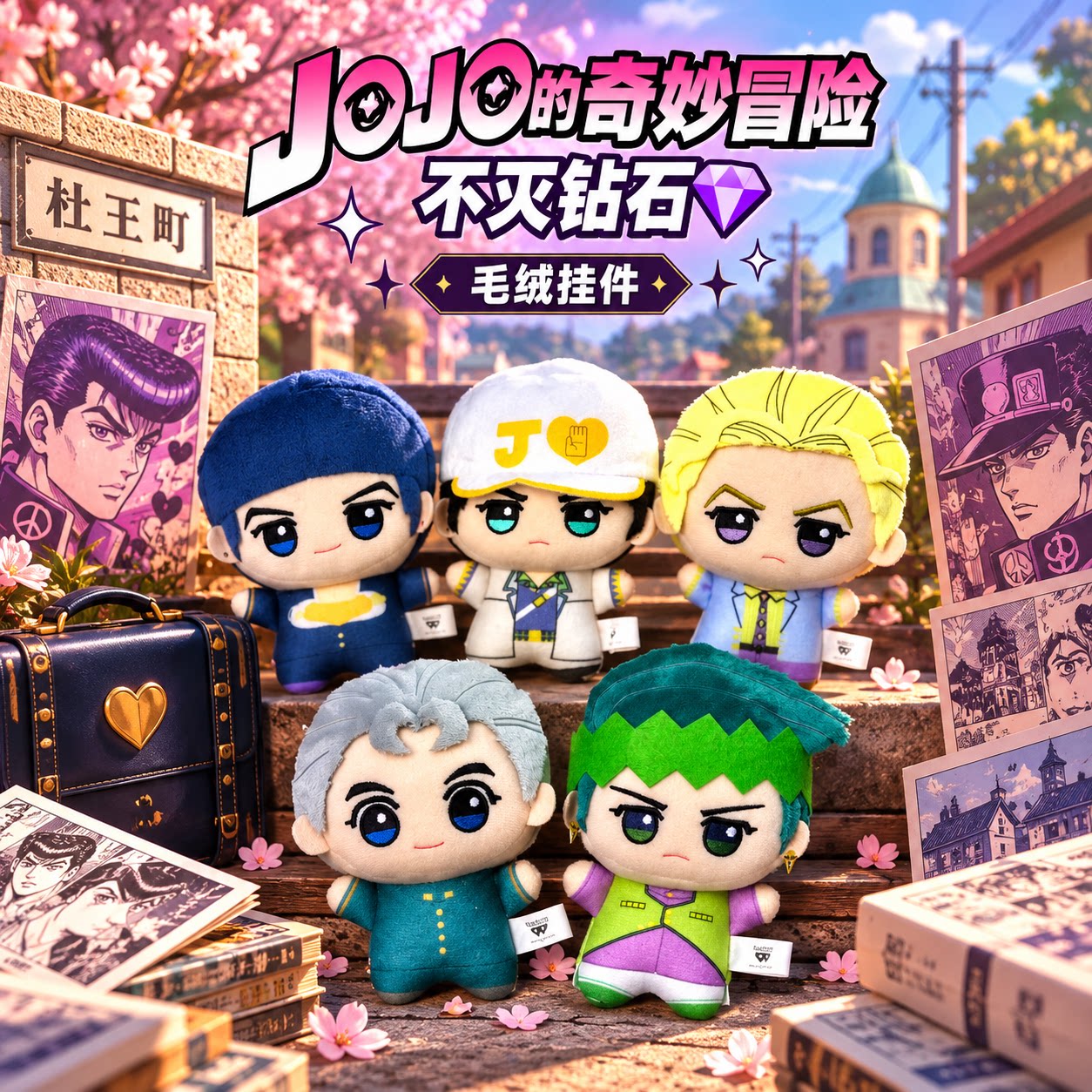 JOJO的奇妙冒险不灭钻石毛绒挂件