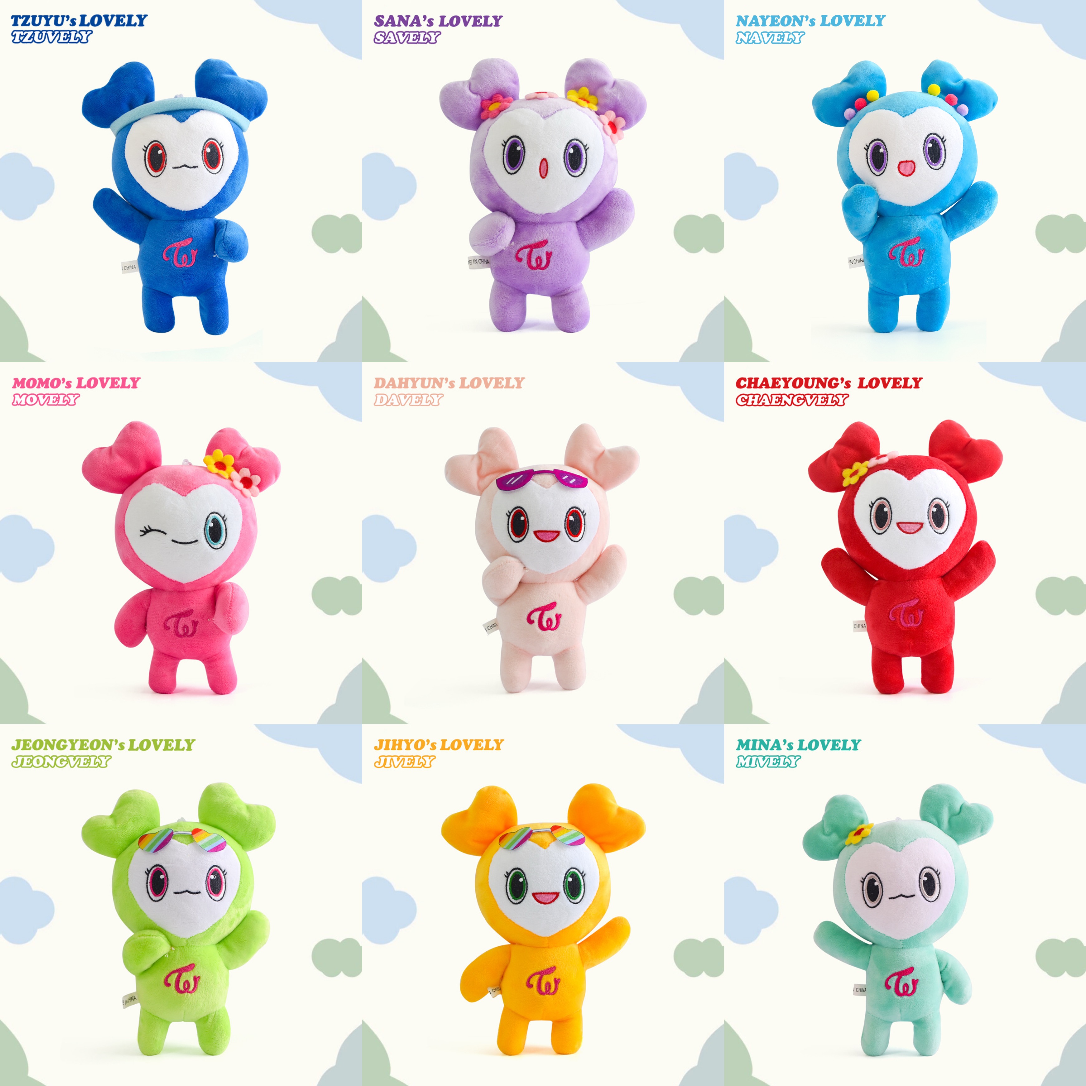 TWICELOVELYS站姿毛绒公仔玩偶