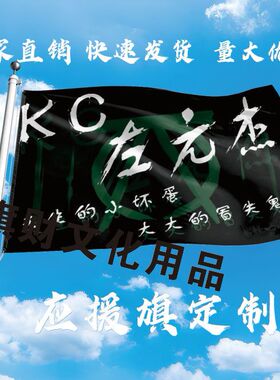 左元杰大旗定制彩旗红旗户外演唱会应援旗制做音乐节旗帜