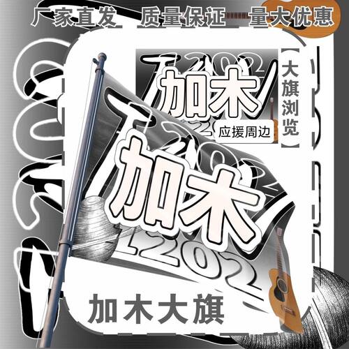 加木大旗明星演唱会加木应援旗户外打卡音乐节应援旗定制
