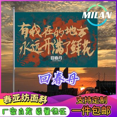 回春丹旗帜定制大旗音乐节回春丹旗帜武功山爬山登山定做手摇旗