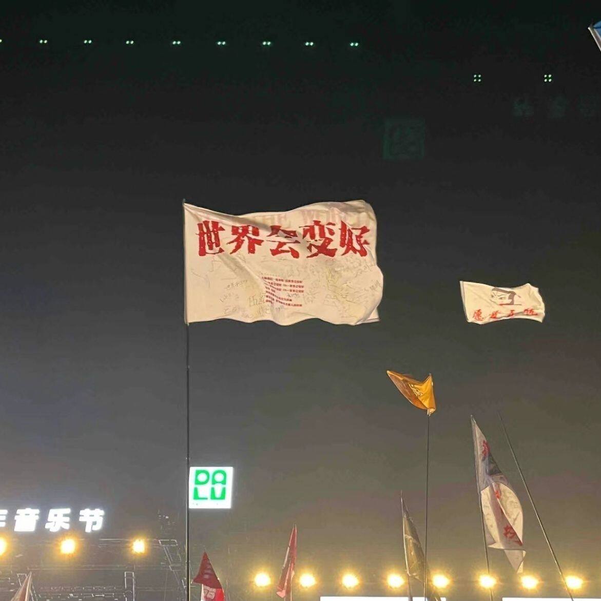 痛仰乐队大旗世界会变好音乐节应援旗帜摇滚定制网红摇滚4号旗