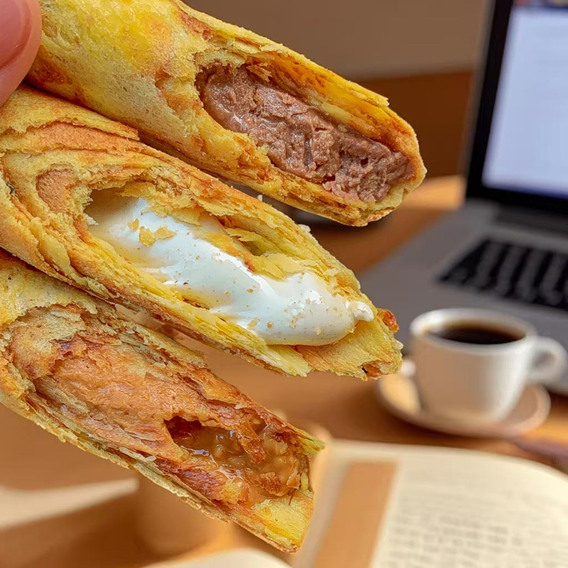 一口吃出幸福感~网红花生巧克力蛋卷威化饼干夹心酥休闲办公零食