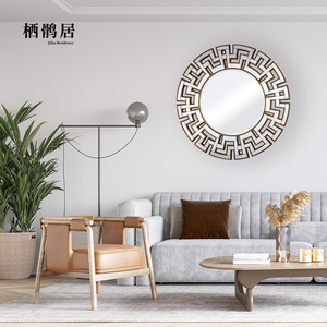 北欧式轻奢风装饰镜客厅玄关沙发卧室背景墙创意艺术化妆悬挂镜子