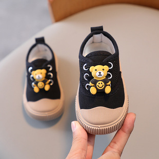 2025春秋季 一岁婴儿鞋 儿童鞋 布鞋 子 软底幼儿园室内单鞋 宝宝帆布鞋