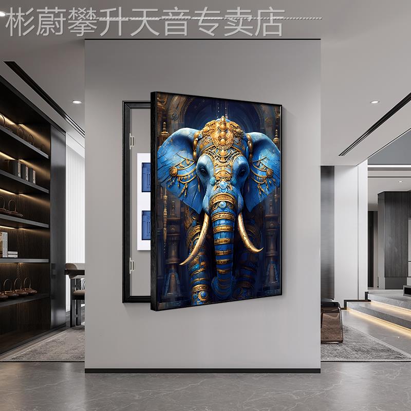 网红吉电象表箱画遮装饰画大尺寸配箱遮挡总开电闸盒丑挂画玄关电