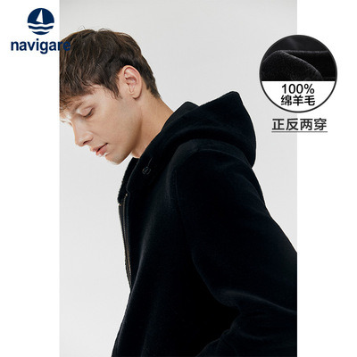 navigare意大利小帆船皮草连帽