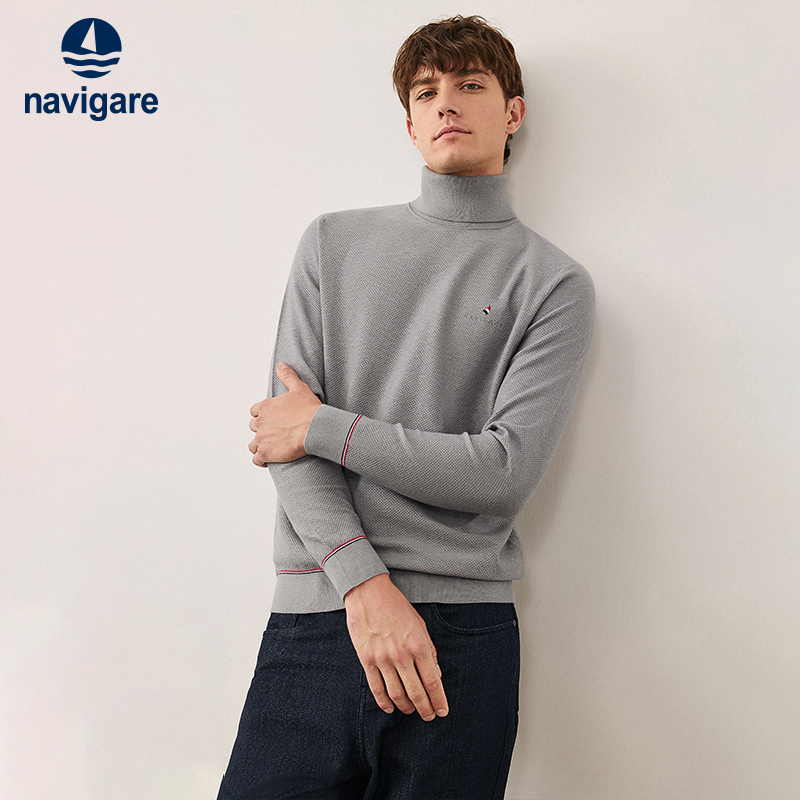 Navigare亲肤绒高领通勤毛衣