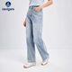子香蕉裤 Navigare意大利小帆船蓝色牛仔裤 高腰显瘦长裤 新款 女春季