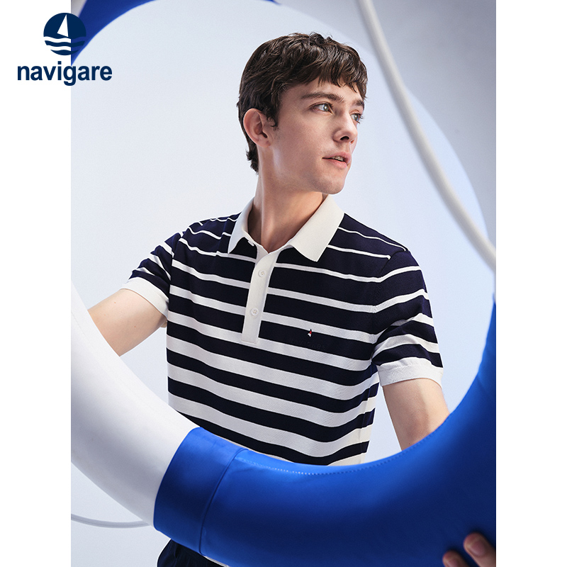 Navigare海洋风短袖POLO衫