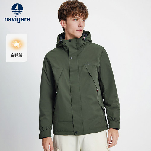小帆船短款羽绒服外套男