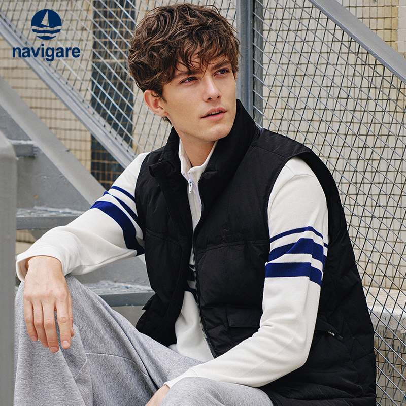 Navigare立领保暖鸭绒马甲