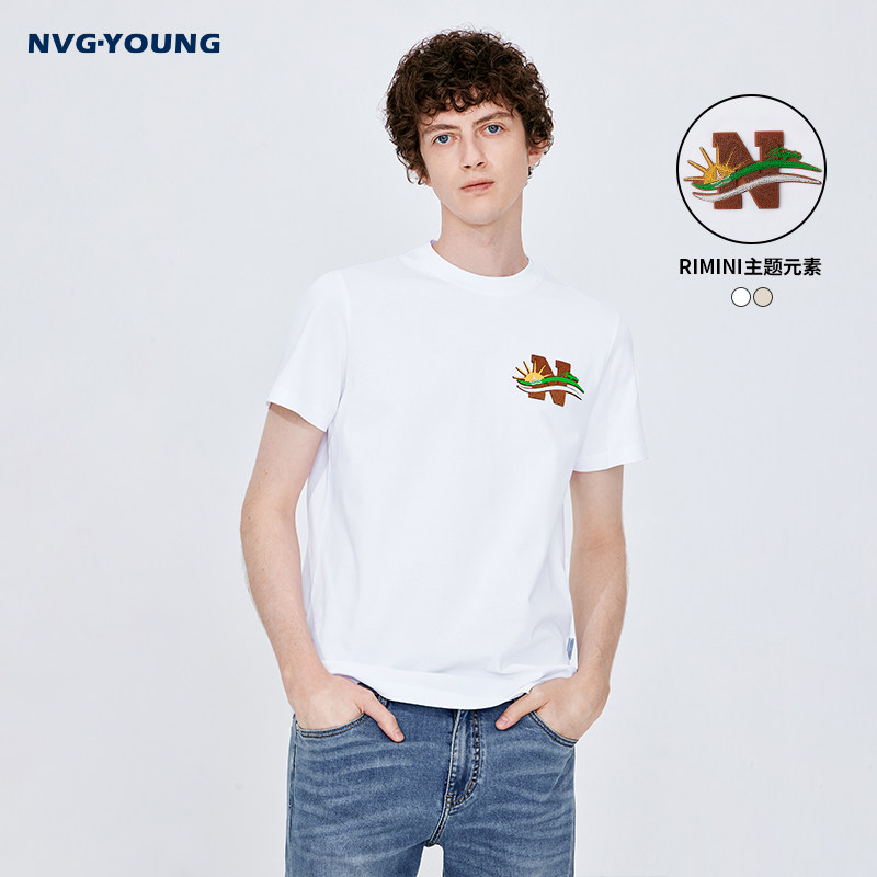 [纯棉]Navigare意大利小帆船短袖t恤男女同款夏季休闲情侣