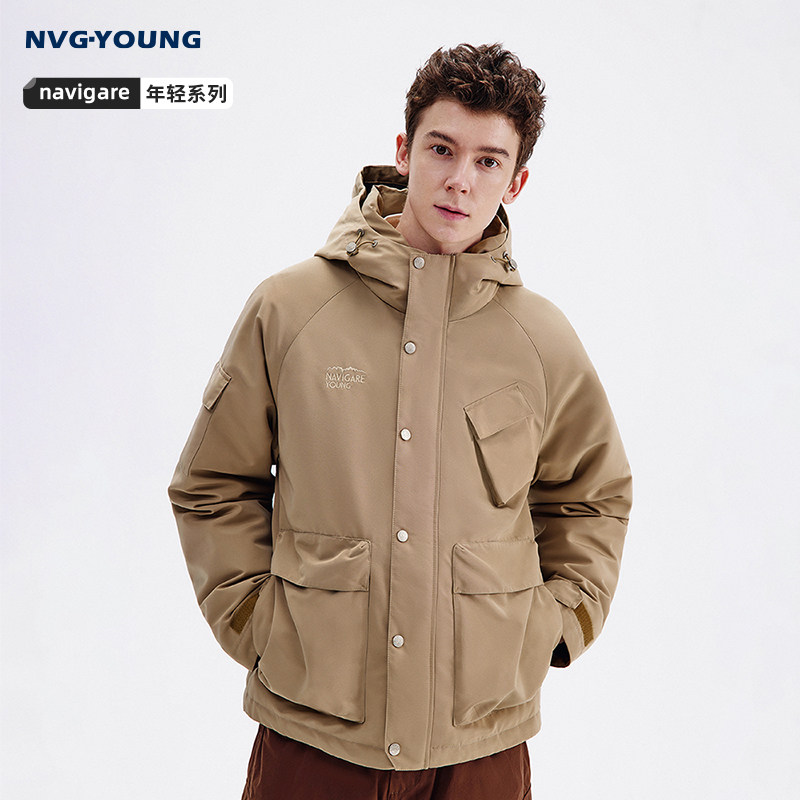 Navigare意大利小帆船三防连帽羽绒服男士25冬季新款鸭绒保暖外套,男装,羽绒服,淘宝优惠券,粉丝福利购,淘宝优惠卷
