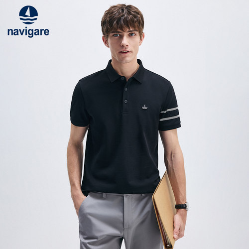 Navigare防蚊短袖翻领T恤衫