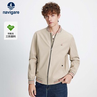 [防水]Navigare意大利小帆船卡其色夹克外套男春季新款休闲棒球服