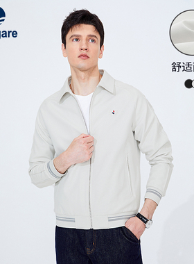 Navigare意大利小帆船翻领夹克男春季新款高级感黑色商务外套