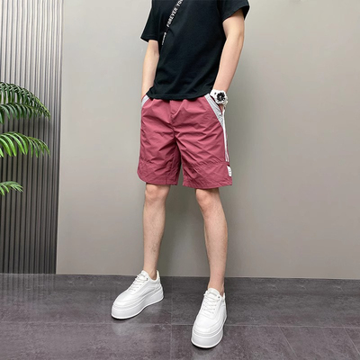 痞帅外穿速干沙滩五分短裤男生潮