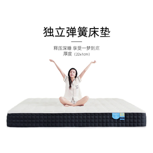 怪兽工厂松间家用床垫22cm加厚护脊记忆棉软硬适中独立弹簧床垫