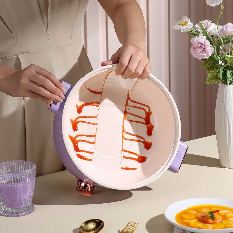 3.6L不锈钢电煮锅家用电火锅蒸煮炒菜一体锅Q大容量电热锅料理锅