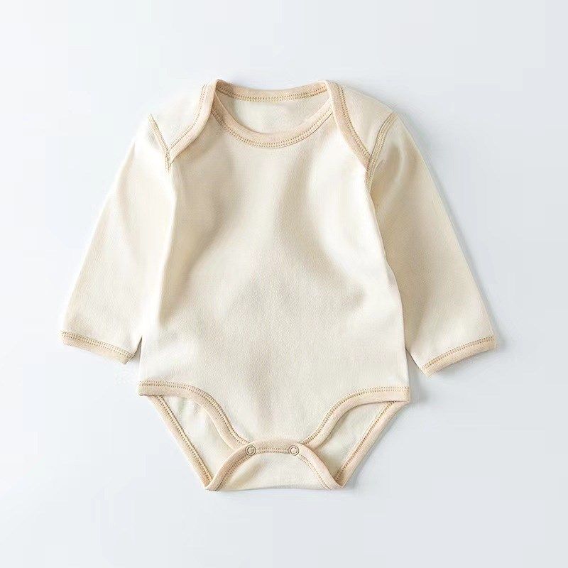 儿童装新款彩棉宝宝长袖包臀衣婴幼儿哈衣春秋爬服包屁衣纯棉四季