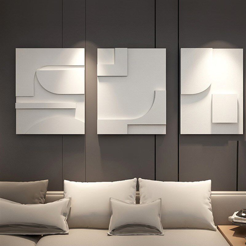 侘寂风挂画客厅沙发背景墙画玄关B莫兰迪装饰画立体雕装置艺术挂