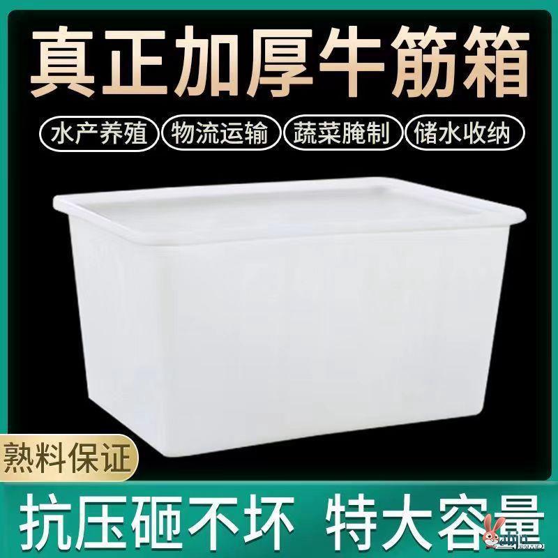 塑料水箱长方形水产养殖r箱加厚养鱼卖鱼盆大号牛筋料家用储水桶